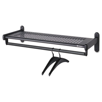 Quartet® Metal Wall Shelf Rack, Powder Coated Textured Steel, 48w X 14.5d X 6h, Black freeshipping - TVN Wholesale